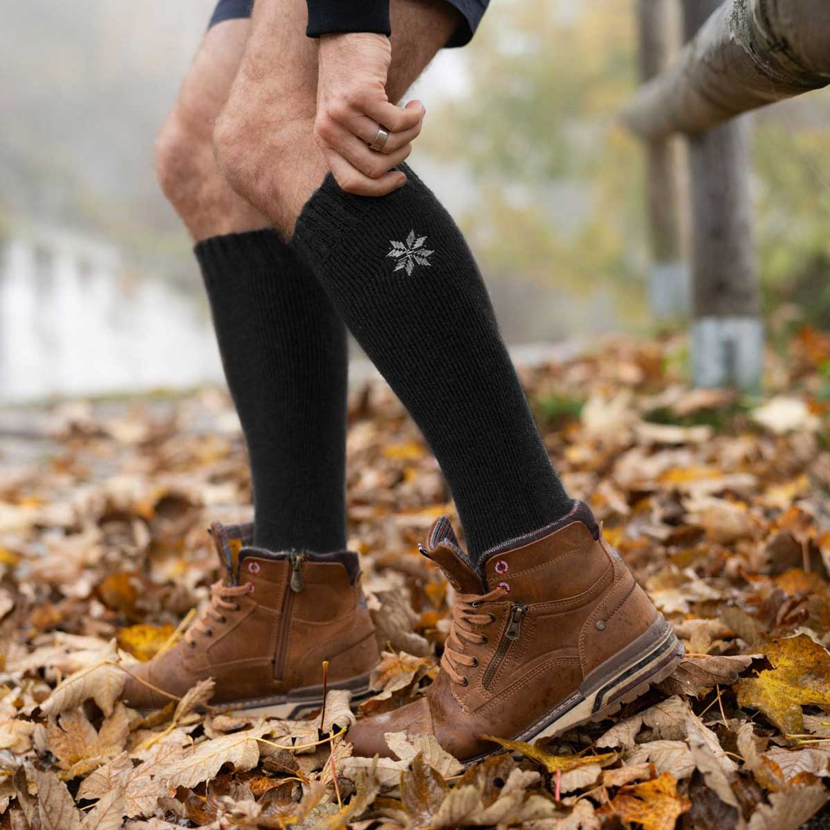 Charcoal Kniesocken (2 Paar) - Image 2